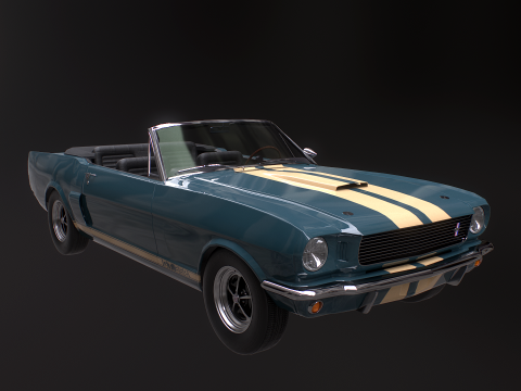 머스탱 쉘비 GT350 1966 컨버터블 3D 모델