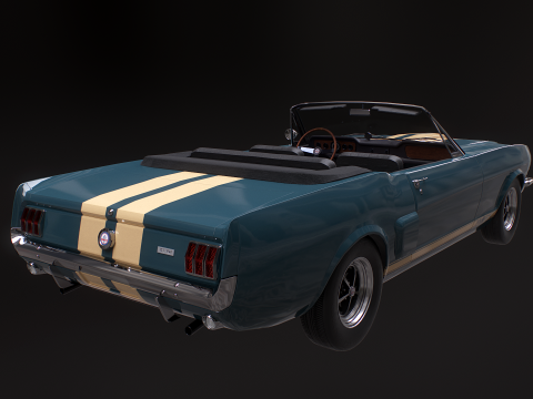 머스탱 쉘비 GT350 1966 컨버터블 3D 모델