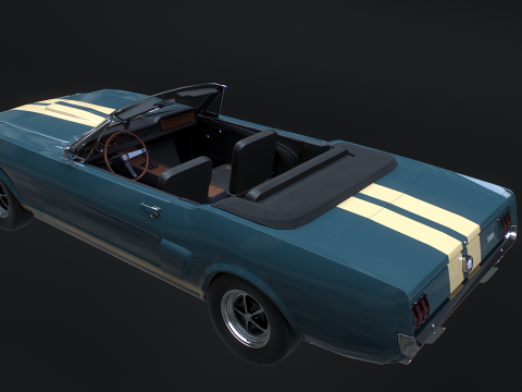 머스탱 쉘비 GT350 1966 컨버터블 3D 모델