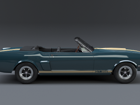 머스탱 쉘비 GT350 1966 컨버터블 3D 모델