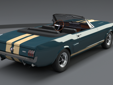 머스탱 쉘비 GT350 1966 컨버터블 3D 모델