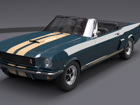 머스탱 쉘비 GT350 1966 컨버터블 3D 모델