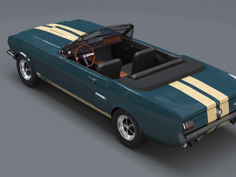 머스탱 쉘비 GT350 1966 컨버터블 3D 모델