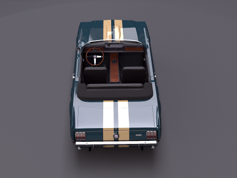 머스탱 쉘비 GT350 1966 컨버터블 3D 모델