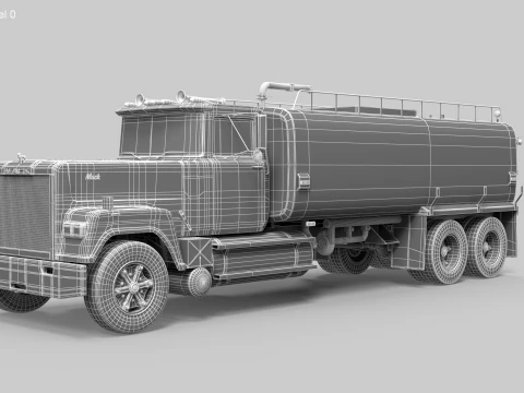 Super-Liner Water Truck 3D Model
