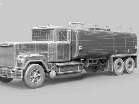Super-Liner Water Truck 3D Model