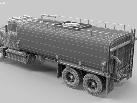 Super-Liner Water Truck 3D Model
