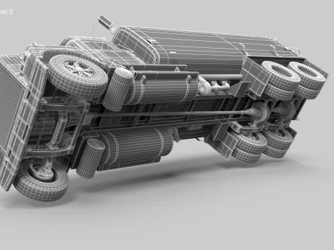 Super-Liner Water Truck 3D Model