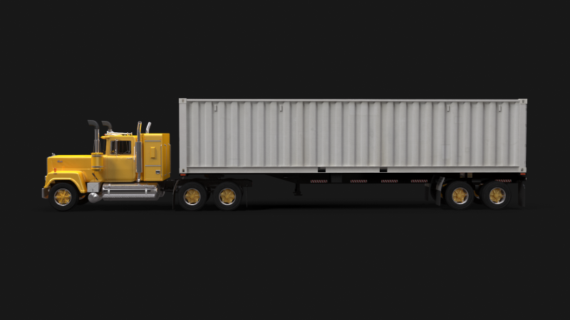 Superliner 1993 Container Trailer 3D Modell .c4d .max .obj .3ds .fbx .stl .blend