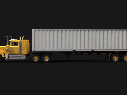 Superliner 1993 Container Trailer 3D Модель