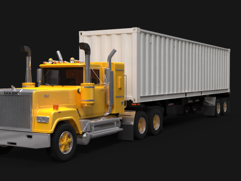 Superliner 1993 Container Trailer 3D Modell