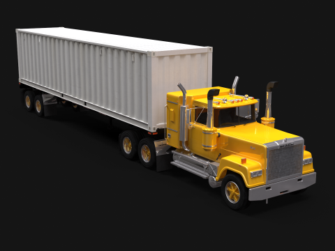 Superliner 1993 Container Trailer 3D Modell
