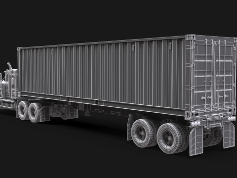 Superliner 1993 Container Trailer 3D Modell