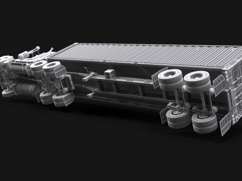 Superliner 1993 Container Trailer 3D Modell
