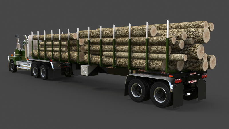 Super Liner 1993 Timber Trailer 3D मॉडल .c4d .max .obj .3ds .fbx .stl .blend