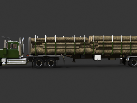 Super Liner 1993 Timber Trailer 3D मॉडल