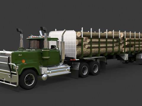 Super Liner 1993 Timber Trailer 3D मॉडल