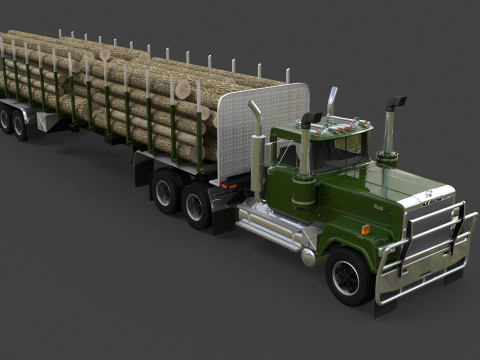 Super Liner 1993 Timber Trailer 3D मॉडल