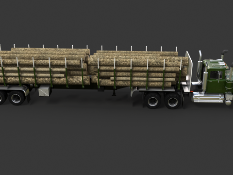 Super Liner 1993 Timber Trailer 3D मॉडल