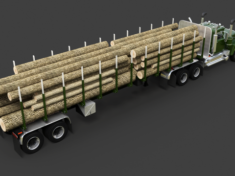 Super Liner 1993 Timber Trailer 3D मॉडल