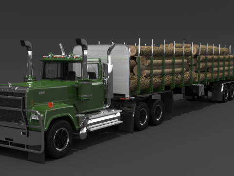 Super Liner 1993 Timber Trailer 3D मॉडल