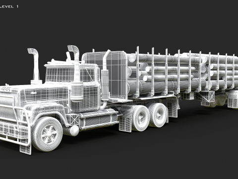 Super Liner 1993 Timber Trailer 3D मॉडल