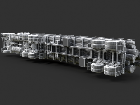 Super Liner 1993 Timber Trailer 3D मॉडल