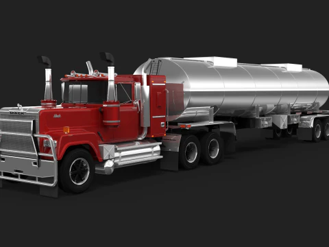 Super-Liner Tank Trailer 3D Model