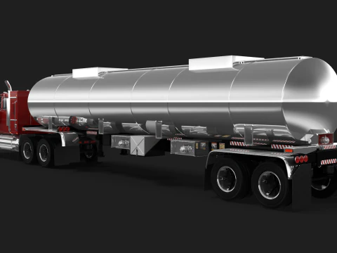 Super-Liner Tank Trailer 3D Model