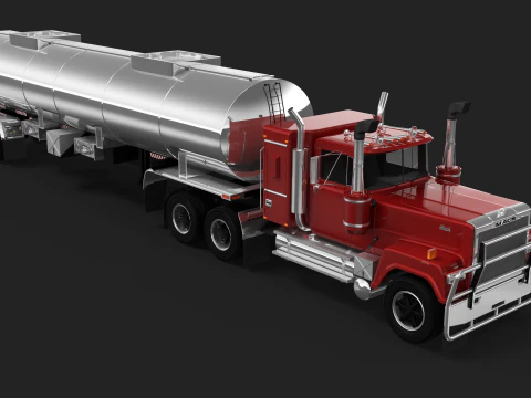 Super-Liner Tank Trailer 3D Model