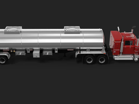 Super-Liner Tank Trailer 3D Model