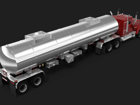 Super-Liner Tank Trailer 3D Model