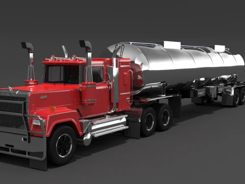 Super-Liner Tank Trailer 3D Model