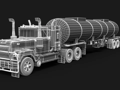 Super-Liner Tank Trailer 3D Model