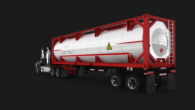 Super Liner ISO 罐式拖车 3D 模型 .c4d .max .obj .3ds .fbx .stl .blend