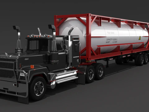 Reboque tanque Super-Liner ISO Modelo 3D