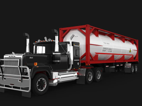 Reboque tanque Super-Liner ISO Modelo 3D