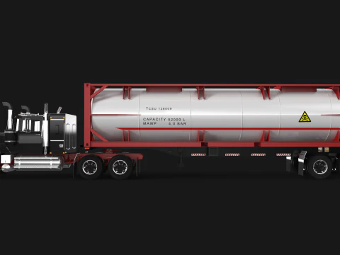 Reboque tanque Super-Liner ISO Modelo 3D