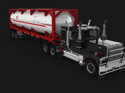 Super Liner ISO 罐式拖车 3D 模型