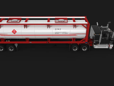 Reboque tanque Super-Liner ISO Modelo 3D