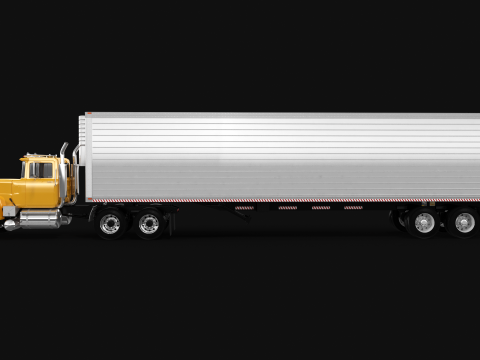 Super-Liner 1993 Box Trailer Modello 3D