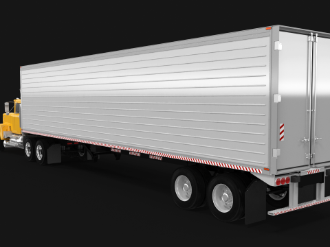 Super-Liner 1993 Box Trailer 3D Model