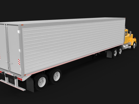 Super-Liner 1993 Box Trailer 3D Model