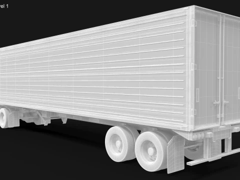 Trailer de caixa Super-Liner 1993 Modelo 3D