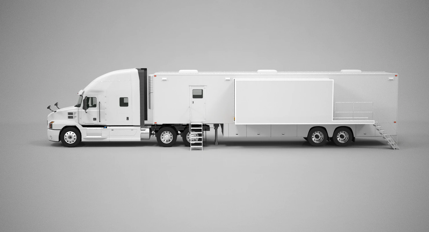 Esposizione Semi-camion Modello 3D .c4d .max .obj .3ds .fbx .stl .blend 