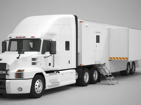 Esposizione Semi-camion Modello 3D