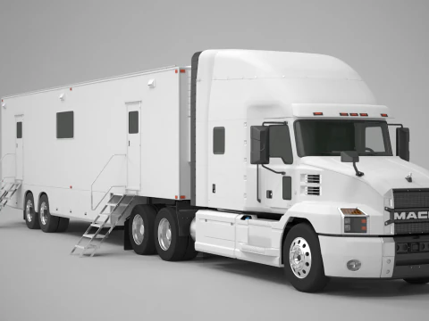 Esposizione Semi-camion Modello 3D