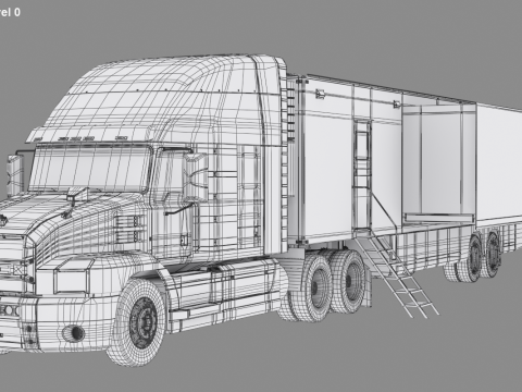 Exhibition Semi Truck 3D Model