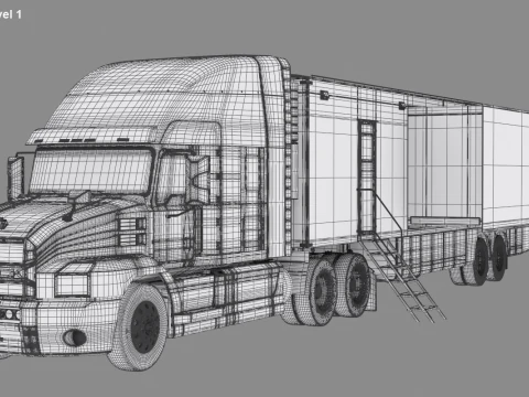 Esposizione Semi-camion Modello 3D