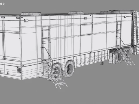 Esposizione Semi-camion Modello 3D